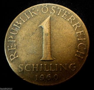Austria 1960 1 Schilling Three Edelweiss Flowers Coin photo