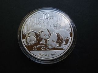2013 China Panda.  999 Fine Silver,  One Troy Ounce,  Aa - 358 - 2 photo