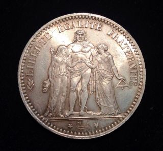 France / 1873a 10 Silver Francs Hercules - Unc photo