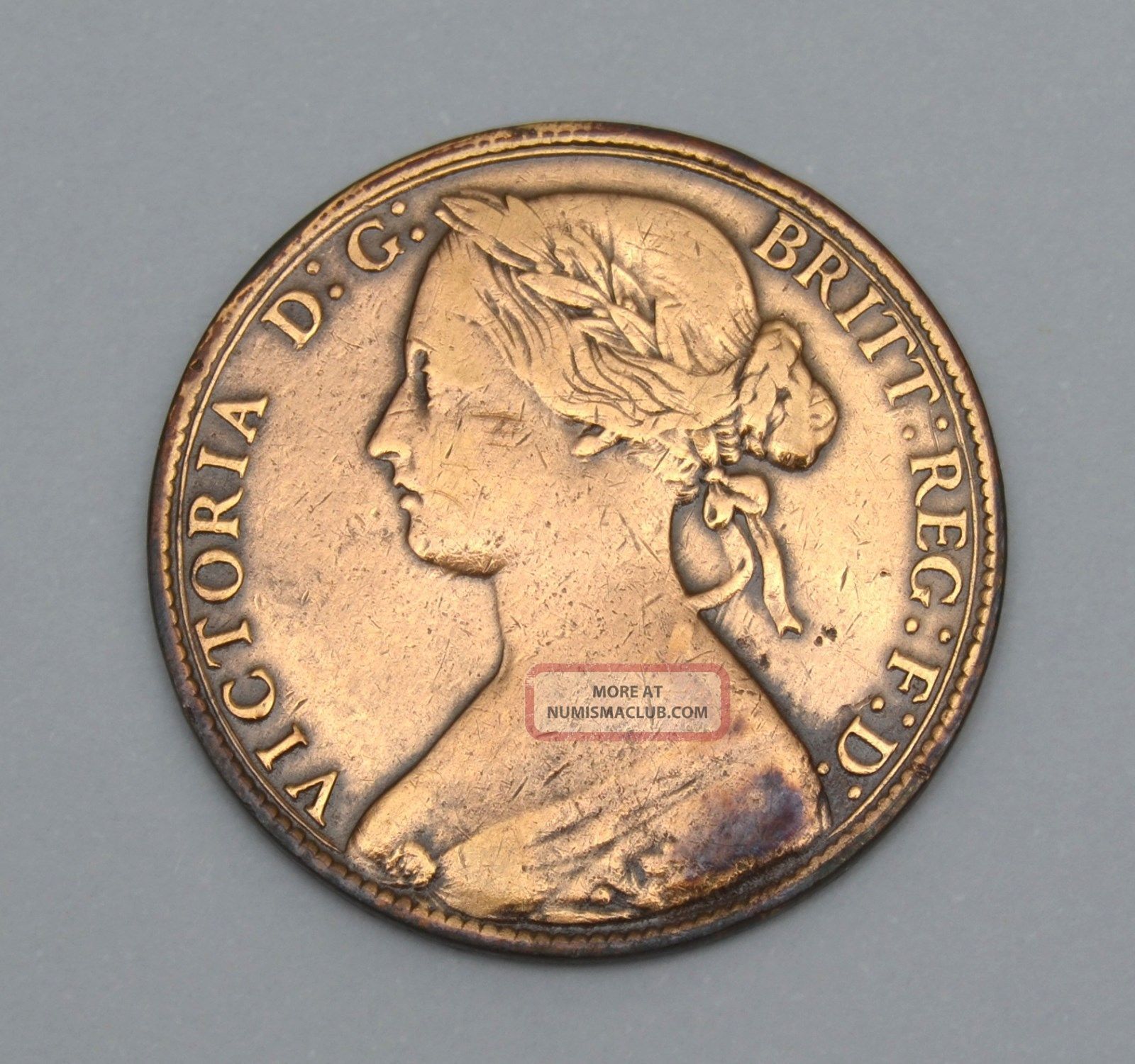 Uk Victoria One Penny 1861