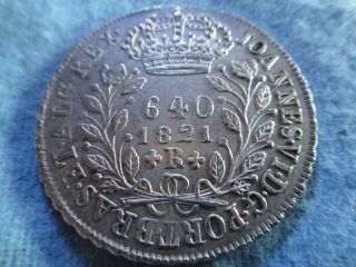 Brazil 1821r Silver Coin 640 Reis D.  Joannes Vi Rare photo