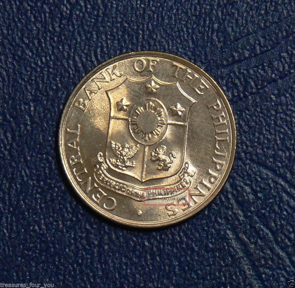1966 Philippines 25 Centavos World Coin Unc Ungraded