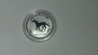 2002 1/2 Oz Silver Lunar Year Of The Horse (series I) photo
