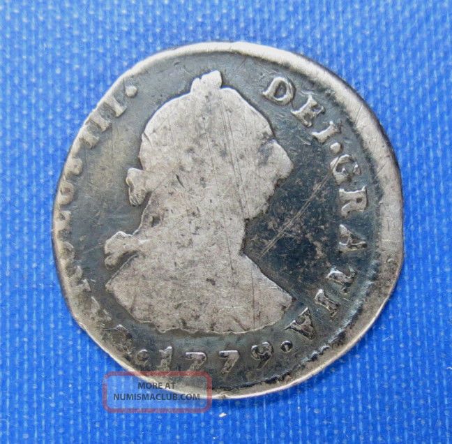 1779 Spain One 1 Reales Silver Coin Struck In Peru South America photo