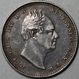 1836 Xf William Iiii Silver Shilling (coin) Great Britain photo