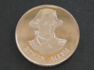 Ethan Allen Proof - Quality Solid Bronze Medal Danbury D0370 photo