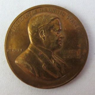 Herbert Hoover Presidential Inauguration Token 1929 Brass 32 Mm Diameter photo