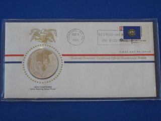 1976 Hampshire Bicentennial First Day Cover Silver Franklin T1652l photo