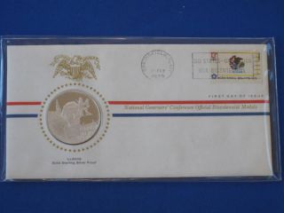 1976 Illinois Bicentennial First Day Cover Silver Franklin T1665l photo