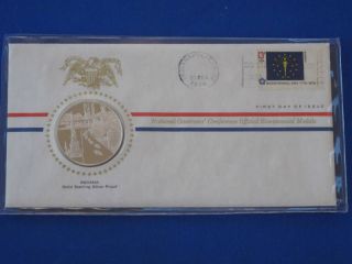1976 Indiana Bicentennial First Day Cover Silver Franklin T1664l photo