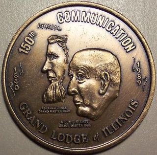 150th Annual Communication Grand Lodge Of Illinois - Masonic Medal photo