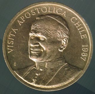 Chile 1987 Medal Visit Of Pope John Paul Ii photo