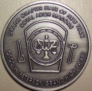 Grand Chapter State Of N.  Y.  Royal Arh Masons Osco W.  Peterson Grand High Priest photo