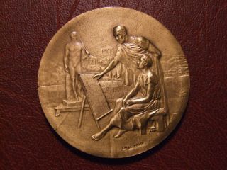 Art Nouveau Painting & Design Teaching Medal By Émile Monier photo