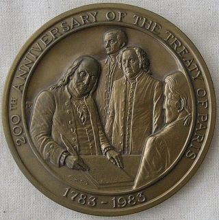 U.  S.  Capitol Historical Society,  Treaty Of Paris Medal,  1983 By Mico Kaufman photo