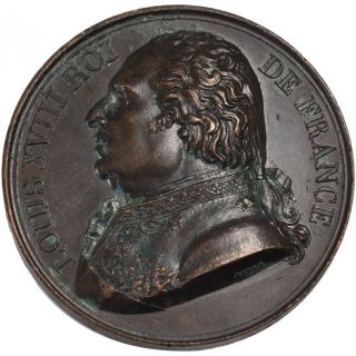 French Medals,  Louis Xviii,  Medal,  Crédit Public Rétabli photo