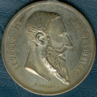 1893 Mons 2nd Place Equestrian Award Belgium Medal By C.  Wurden photo