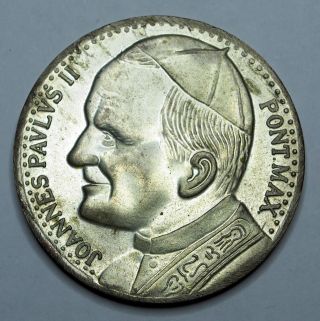 Pope John Paul Ii Medallion - Silver 1979 photo