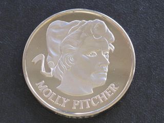 Molly Pitcher Proof - Quality Solid Bronze Medal Danbury D0402 photo