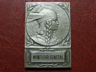 Art Nouveau Marianne Gallia As Gaul Worrier 1876 Sport Silver Pl Medal Ch Pillet photo