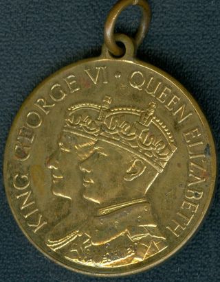 1937 King George Vi Coronation Medal Issued By The Makers Of Rowntree ' S Cocoa photo
