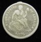 Love Token Charm 1876 Seated Liberty Silver Dime Engraved L Y H (b41) Exonumia photo 1