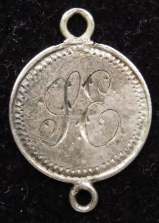 Love Token Charm 1851 Seated Liberty Silver Half Dime Engraved S E (b24) photo