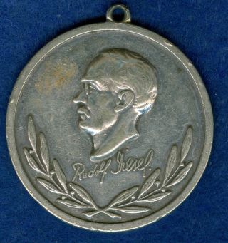 1897 German Medal In Honor Of Rudolf Diesel,  Founder Of Diesel Motors photo