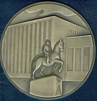 1969 Statute Of King Albert Belgium Medal By A.  Poels photo