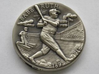 Babe Ruth Sterling Silver Medal Great American Triumphs Series D1621 photo