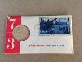 1973 Commemorative Medal Bicentennial First Day Cover photo