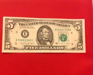 1988 Series A Frn Crisp Uncirculated Note Partial Offset Back To Front photo