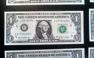 $1 Dollar Bill W Errors photo