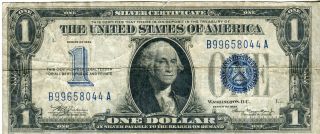 1934 $1 Funny Back Silver Certificate.  A Fine Note And Perfect For The Grade photo