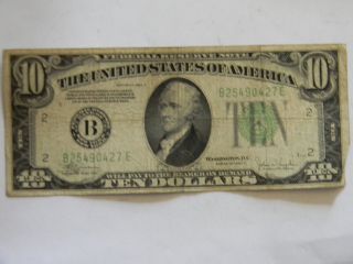 1934c Ten Dollar Federal Reserve B Series Note photo