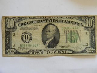 1934c ($10) Ten Dollar Federal Reserve B Series Note photo
