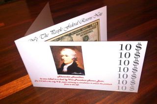 2009 $10 Frn Ten Dollar Note Three Pages Booklet photo