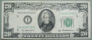 1950 B $20 Dollar Federal Reserve Note Grading Vf Minneapolis 2576a Pm2 photo
