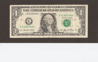 Series 2006 Dallas $1 Federal Reserve Star Note - photo