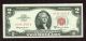 $2 1963a Dollar Bill Red Seal Choice Uncirculated More Currency 4 Small Size Notes photo 1