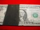 1977 - A $1 Federal Reserve Note Heavy Ink Stain Error Bill 105 Paper Money: US photo 3