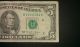 $5 Usa Frn Federal Reserve Note Series 1995 B13911551b Small Size Notes photo 2