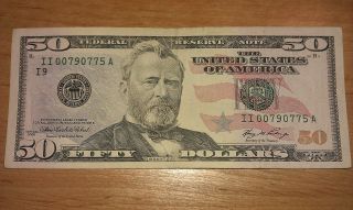 $50 U.  S.  A.  F.  R.  N.  Federal Reserve Note Series 2006 Ii00790775a photo