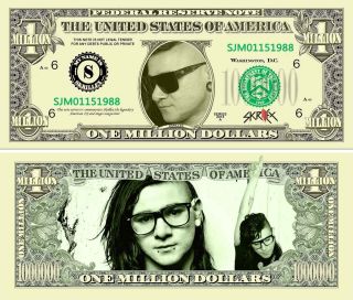 Skrillex One Million Dollar Bills With A Very Realistic Look And Feel photo