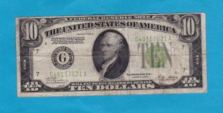 1928 - B Us Gold Certificate $10 Note 86 Years Old. . . photo