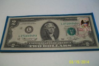 1976 Two Dollar Bill (bicentennial) 1876/1976 photo