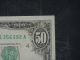 1990 $50 Fifty Dollar Bill,  Federal Reserve Note,  Ohio S D11356392a Small Size Notes photo 3
