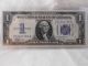 1934 $1 Silver Certificate Fancy Back Uncirculated Fr2674 Error Note Small Size Notes photo 5