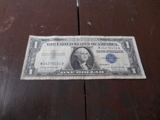 1957 B One Dollar Bill $1 Silver Certificate U.  S.  Dillon Granahan photo