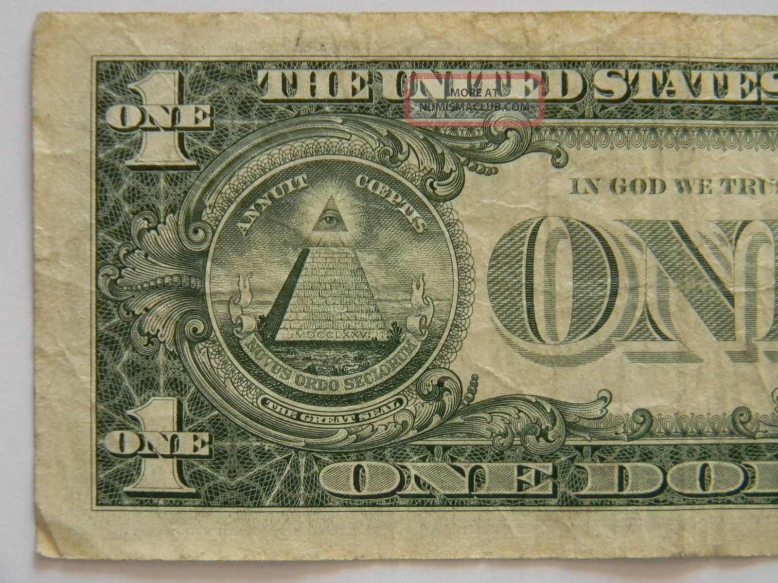 1977 One Dollar ($1. 00) Federal Reserve B Series " Full House " Note